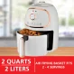Brentwood® 2-Qt. 1,200-Watt Electric Air Fryer with Timer and Temperature Control (White)