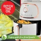Brentwood® 2-Qt. 1,200-Watt Electric Air Fryer with Timer and Temperature Control (White)