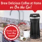 Brentwood® 800-Watt Single-Serve Coffee Maker with Reusable Filter Basket for K-Cup® Pods and Ground Coffee