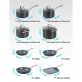 BLACK+DECKER™ 12-Piece Ceramic and Aluminum Cookware Set, Gray