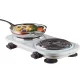 Brentwood® 1,500-Watt Double Electric Burner (White)
