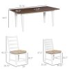 Outsunny 7 Piece Patio Dining Set with Umbrella Hole, Aluminum Outdoor Furniture Set with 6 Chairs and Cushions for Garden, Backyard, or Poolside