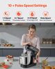 Stand Mixer 4.4 QT+5.3 QT Electric Dough Mixer 450W 10 + P Speeds Food Mixer