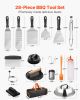 28PCS Griddle Accessories Kit Flat Top Grill Spatula BBQ Tools Stainless Steel