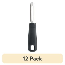 (12 pack) 6in Stainless Steel Fruit and Vegetable Peeler, Black