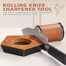 Rolling Knife Sharpener Kit 5 Magnetic Angles 12 Degrees, 15 Degrees, 17 Degrees, 19 Degrees, 22 Degrees. Professional Rolling Knife Sharpening Tool
