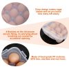2Pcs Egg Holder Stackable Plastic Egg Storage Box Egg Rack for Refrigerator with 18 Cavity Per Container Dishwasher Safe