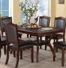 Formal Look Dining Table w Shelve And 6x Side Chairs Solidwood Espresso Finish 7pc Set Dining Room Furniture
