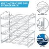 4 Tiers Stackable Can Rack Organizer for up to 48 Cans for Kitchen Cabinet and Pantry (Silver)