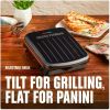 Electric Indoor Grill with Non Stick Plates Panini Press Space-Saving Slim Design Drip Tray