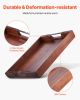 Serving Tray 17x12.2 Inch Acacia Food Serving Table Laptop Desk with Handles