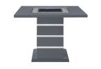 ARIYA 5PC DARK GRAY BAR TABLE AND BAR STOOL SET