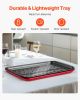 Plastic Serving Trays 17x10.35 Inch Anti-Slip Eating Food Trays 2-Pack